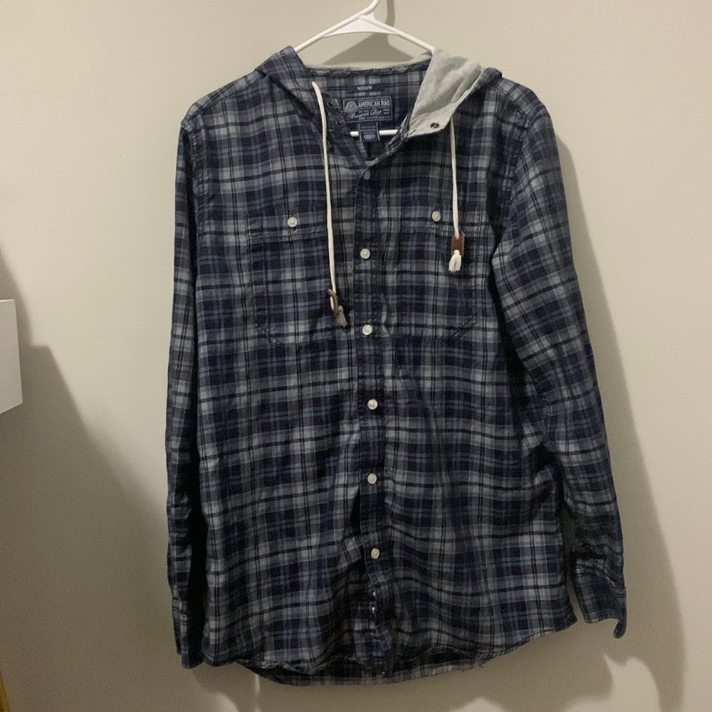 medium flannel with hood